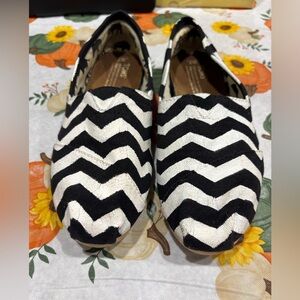 TOMS Classic Multi Canvas Chevron Flats